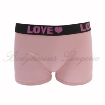 Cotton Boyleg With Love Print Waistband