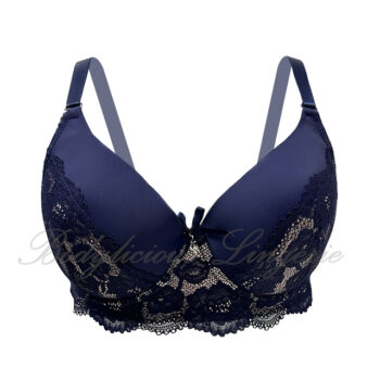 D cup: Lace-Trimmed Contour Bra