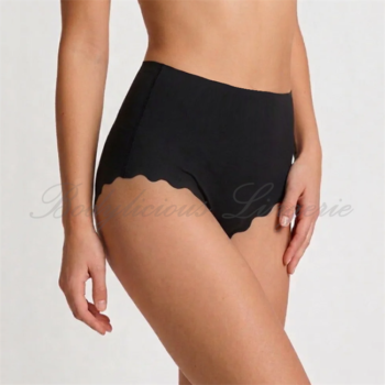 Seamless Scalloped Edge High Waist Brief