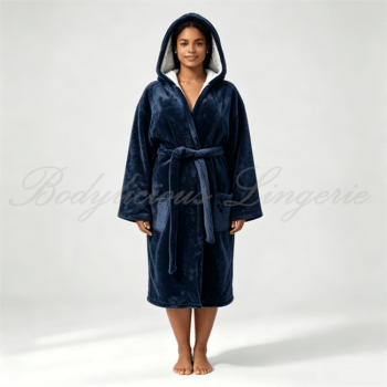 Velvet Hooded Fleece Winter Robe