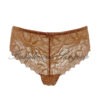 838P-Coral 838P-Coral:Coral scalloped lace mid-rise ladies brief panty