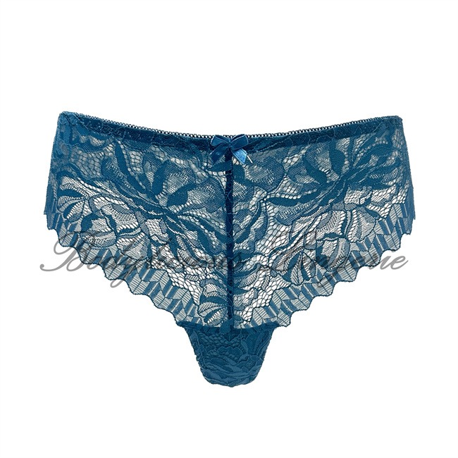 838P-Teal 838P-Teal:Teal floral lace women’s cheeky bikini underwear from Bodylicious Lingerie