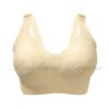 8808D-Beige-9 White plus size full support wire-free seamless bra sizes M-5XL Bodylicious everyday comfort lingerie