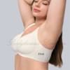 8808D-White-4 8808D-White-4:Side profile shot of white full figure wireless bra with smooth stretch fabric