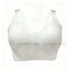 8808D-White-5 8808D-White-5:Flat lay front view of solid white seamless plus size comfort bra