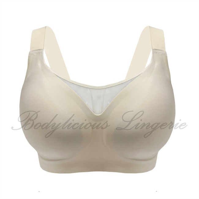 Non Padded Comfort Wireless Bra Nude Beige
