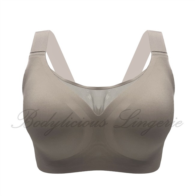 Plus Size Non Underwire Bra Coffee Brown