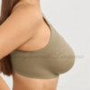 Side View Wide Strap Support Bra Curvy Figure