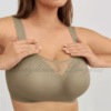 Plus Size Bra On Model Front View Olive Green
