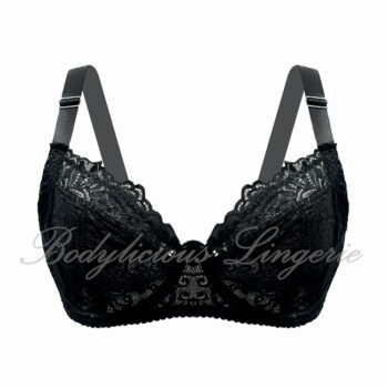 D/E Cup: Full Cup Lace Non‑Padded Support Bra