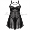 2303N-Black Babydoll Lingerie Set 2303N Black Front
