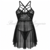 2303N-Black-Back Lace Babydoll 2303N Black Back