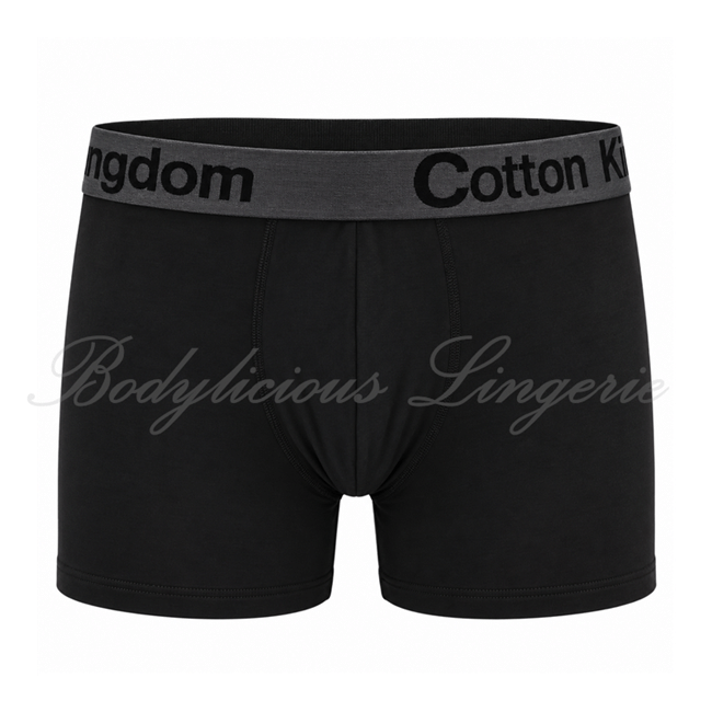6907Men-Black Men's Cotton Boxers 6907P Black