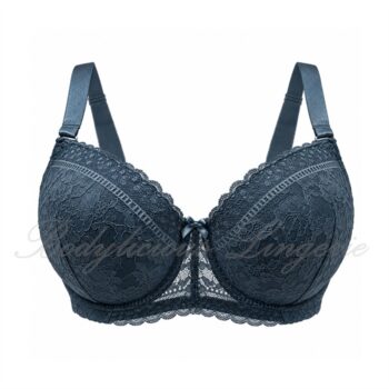 Plus Size Floral Lace Full Coverage Bra